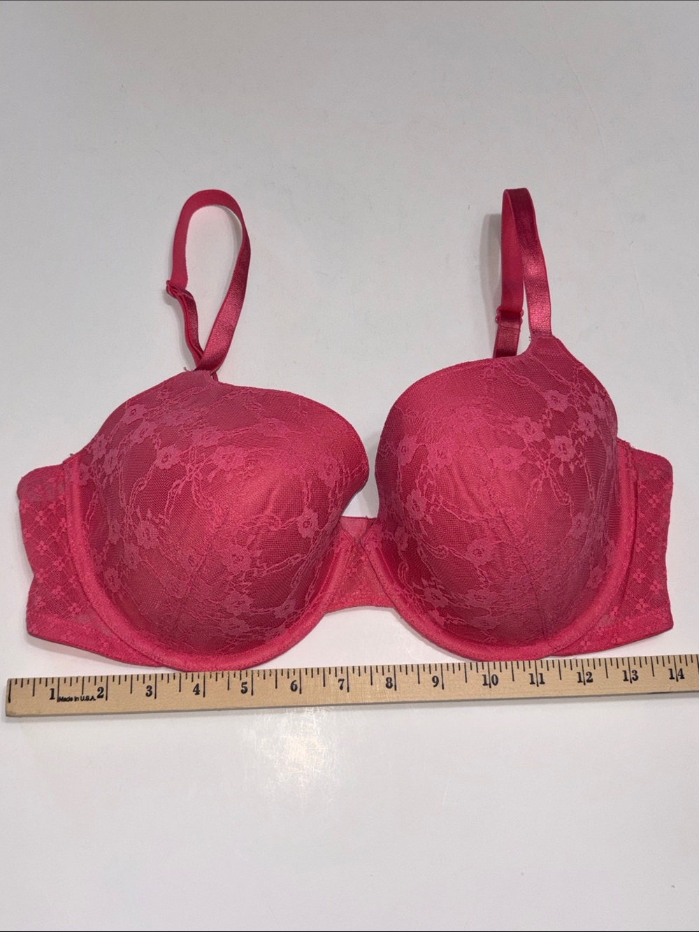 Victoria’s Secret Lined Demi Bra 38D Coral Pink - Picture 5 of 16
